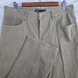 3x1 NYC‎ Mens Khaki Denim Straight Leg Button Fly Casual Pants Size 34x32